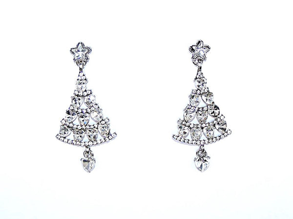 Crystal Christmas Tree Post Earrings  #DE0113