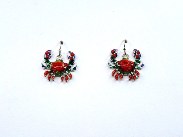 Crab Dangle Earrings  (Red & Green) #DE-0132