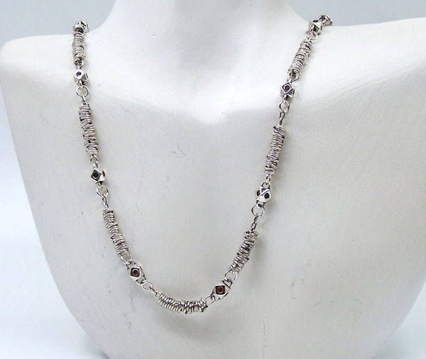 Multi Link Geometric Cubed Necklace #DN-0221