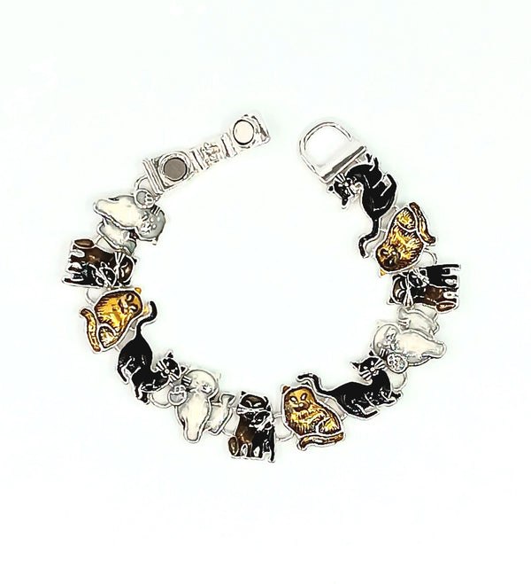 Cat Bracelet with a Magnetic Clasp   #0305