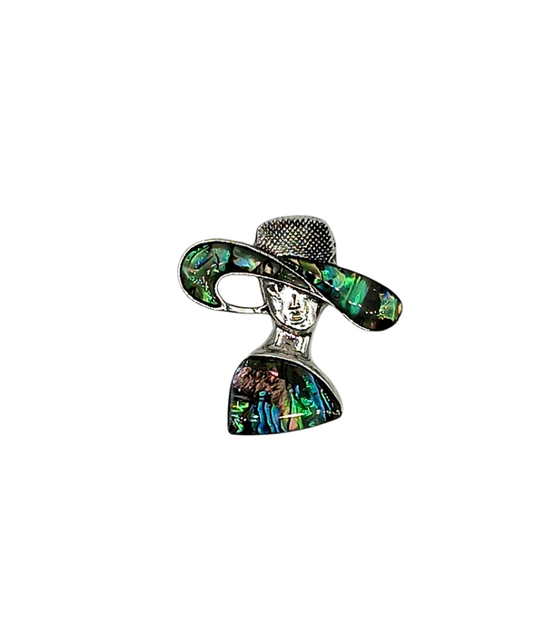 Fashion Model Brooch with Stunning Inlaid Abalone Shell #DP-0135
