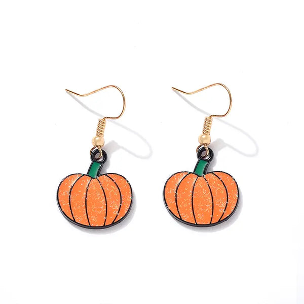 Pumpkin Earrings  #DE095