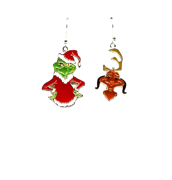 Grinch and his Loveable side Kick Max the Dog Earrings  #DE0106