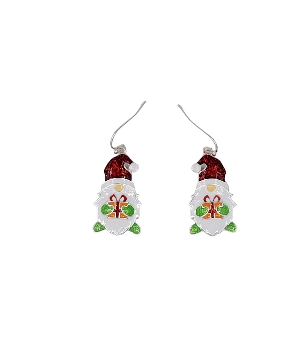 Christmas Gnome Earrings  #DE0110