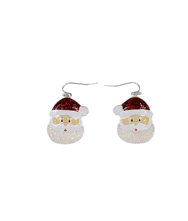 Santa Face Earrings  #DE0109