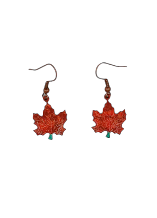 Maple Leaf Earrings in Beautiful Fall Colors  #DE084