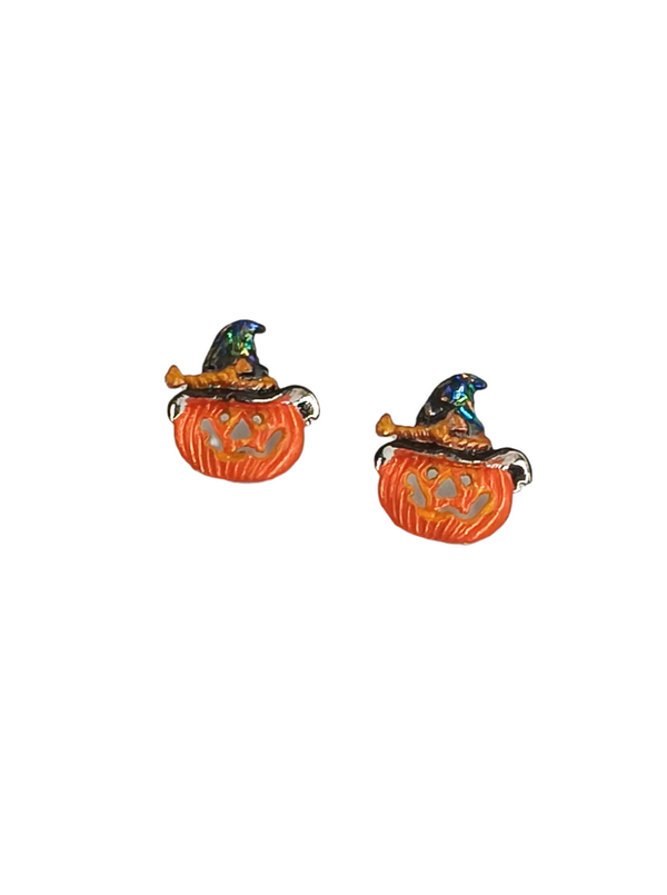 Jack-O-Lantern Post Earrings  DE0103