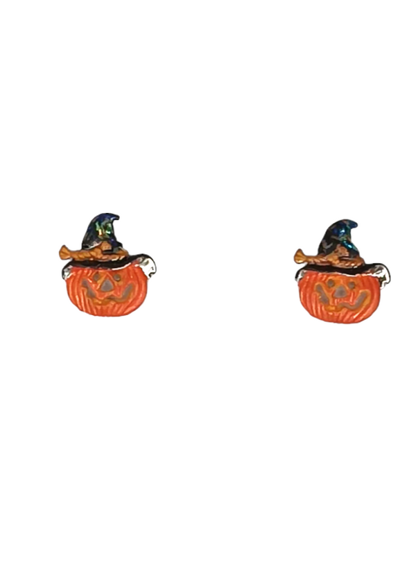 Jack-O-Lantern Post Earrings  DE0103