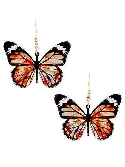 Monarch Butterfly Earrings  #0120