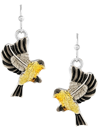 Wilson's Warbler Bird Earrings  #DE-0126