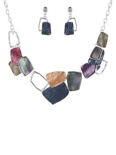 Multi Color Art Form Set with Abalone Shell  #DNE0206