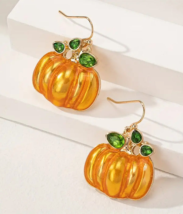 Pumpkin Earrings #DE-0141