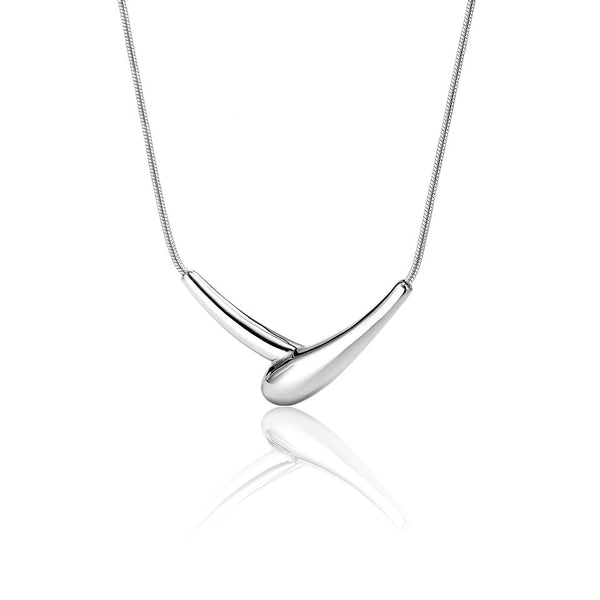 Double Raindrop Stainless Steel necklace   #DN0201