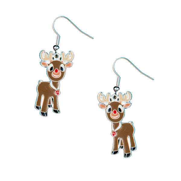 Rudolph Reindeer Earrings    #DE050